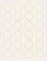 White Gold Soho Round Labels (24 per sheet - 5 sheets per pack)