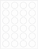 Ice Gold Soho Round Labels (24 per sheet - 5 sheets per pack)