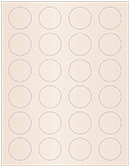 Nude Soho Round Labels (24 per sheet - 5 sheets per pack)