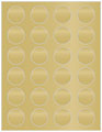 Gold Leaf Soho Round Labels (24 per sheet - 5 sheets per pack)