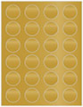 Antique Gold Soho Round Labels (24 per sheet - 5 sheets per pack)