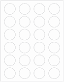 Crystal Soho Round Labels (24 per sheet - 5 sheets per pack)