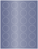 Blue Print Soho Round Labels (24 per sheet - 5 sheets per pack)