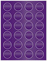 Purple Soho Round Labels (24 per sheet - 5 sheets per pack)