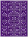 Purple Soho Round Labels (24 per sheet - 5 sheets per pack)