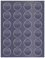 Iris Blue Soho Round Labels (24 per sheet - 5 sheets per pack)