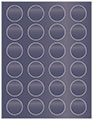 Iris Blue Soho Round Labels (24 per sheet - 5 sheets per pack)