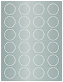 Argento Soho Round Labels (24 per sheet - 5 sheets per pack)
