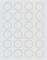 Silver Soho Round Labels (24 per sheet - 5 sheets per pack)