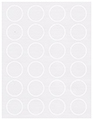 Linen Solar White Soho Round Labels (24 per sheet - 5 sheets per pack)