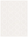 Linen Natural White Soho Round Labels (24 per sheet - 5 sheets per pack)