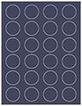 Cobalt Soho Round Labels (24 per sheet - 5 sheets per pack)