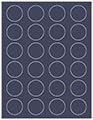 Cobalt Soho Round Labels (24 per sheet - 5 sheets per pack)