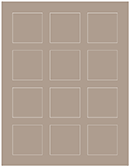 Pyro Brown Soho Square Labels 2 x 2 (12 per sheet - 5 sheets per pack)