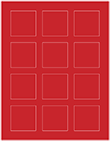 Red Pepper Soho Square Labels 2 x 2 (12 per sheet - 5 sheets per pack)
