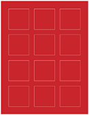 Red Pepper Soho Square Labels 2 x 2 (12 per sheet - 5 sheets per pack)