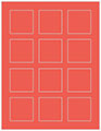 Coral Soho Square Labels 2 x 2 (12 per sheet - 5 sheets per pack)
