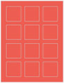 Coral Soho Square Labels 2 x 2 (12 per sheet - 5 sheets per pack)