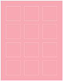 MatteCoral Soho Square Labels 2 x 2 (12 per sheet - 5 sheets per pack)