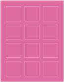 Raspberry Soho Square Labels 2 x 2 (12 per sheet - 5 sheets per pack)
