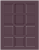 Eggplant Soho Square Labels 2 x 2 (12 per sheet - 5 sheets per pack)