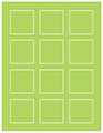 Citrus Green Soho Square Labels 2 x 2 (12 per sheet - 5 sheets per pack)