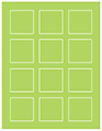 Citrus Green Soho Square Labels 2 x 2 (12 per sheet - 5 sheets per pack)