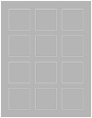 Pewter Soho Square Labels 2 x 2 (12 per sheet - 5 sheets per pack)
