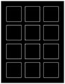 Black Soho Square Labels 2 x 2 (12 per sheet - 5 sheets per pack)