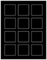Black Soho Square Labels 2 x 2 (12 per sheet - 5 sheets per pack)