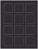 Black Soho Square Labels 2 x 2 (12 per sheet - 5 sheets per pack)
