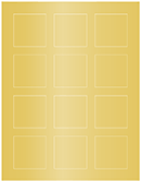 Gold Soho Square Labels 2 x 2 (12 per sheet - 5 sheets per pack)