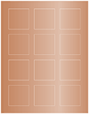 Copper Soho Square Labels 2 x 2 (12 per sheet - 5 sheets per pack)