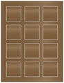 Bronze Soho Square Labels 2 x 2 (12 per sheet - 5 sheets per pack)