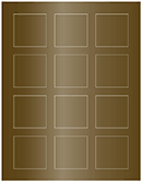 Bronze Soho Square Labels 2 x 2 (12 per sheet - 5 sheets per pack)