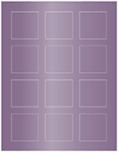 Metallic Purple Soho Square Labels 2 x 2 (12 per sheet - 5 sheets per pack)