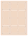Coral Soho Square Labels 2 x 2 (12 per sheet - 5 sheets per pack)