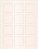 Coral Metallic Soho Square Labels 2 x 2 (12 per sheet - 5 sheets per pack)