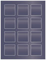 Iris Blue Soho Square Labels 2 x 2 (12 per sheet - 5 sheets per pack)