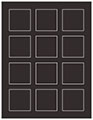 Linen Black Soho Square Labels 2 x 2 (12 per sheet - 5 sheets per pack)
