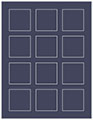 Cobalt Soho Square Labels 2 x 2 (12 per sheet - 5 sheets per pack)
