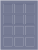 Cobalt Soho Square Labels 2 x 2 (12 per sheet - 5 sheets per pack)