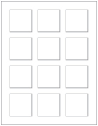 Matte Gloss White Soho Square Labels 2 x 2 (12 per sheet - 5 sheets per pack)