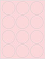 Pink Feather Soho Round Labels Style B5