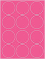 Raspberry Soho Round Labels Style B5