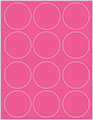 Raspberry Soho Round Labels Style B5