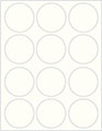 Pearlized White Soho Round Labels Style B5