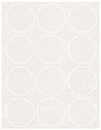Linen Natural White Soho Round Labels Style B5