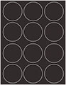 Linen Black Soho Round Labels Style B5