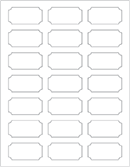 Crest Solar White Exacto Labels - Notch 2 1/4 x 1 1/8 - 21 Labels/Sh - 5 Sh/Pk